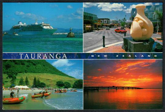 TAURANGA Modern Coloured Postcard.  Montage. - 446325 - Postcard