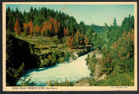 HUKA FALLS Waikato River Modern Coloured Postcard. Early PPL card. - 446653 - Postcard