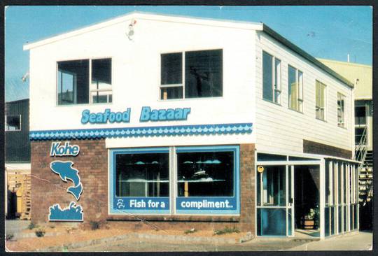 PUKEKOHE SEAFOOD BAZAAR Modern Coloured Advertising Postcard. - 446654 - Postcard