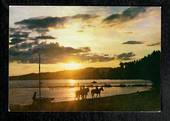 Modern Coloured Postcard by B Silcock of sunset at Lake Taupo. - 446708 - Postcard