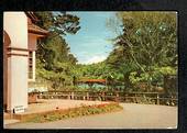 Modern Coloured Postcard by G B Scott of Mt Egmont from Pukekura Park. - 446901 - Postcard