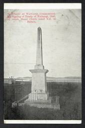 Postcard of Monument at Waitangi. Nice RUSSELL A class cancel. - 44823 - Postcard