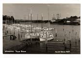 Real Photograph by T G Palmer & Son of Whangarei Town Basin. Superb Yachts at anchor in the foreground. - 44843 - Postcard