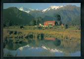 Modern Coloured Postcard by K H Salt of shearing shed and Mt Tasman. - 448851 - Postcard