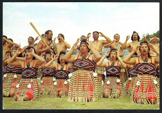 Modern Coloured Postcard by Richard Silcock of Te Roopu Manutaki Droup Action Song. - 449554 - Postcard
