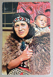 Modern Coloured Postcard of Maori mother and child. - 449589 - Postcard