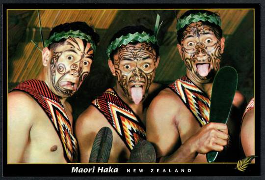 Modern Coloured postcard by PPL of Hastings of Maori Haka. - 449640 - Postcard