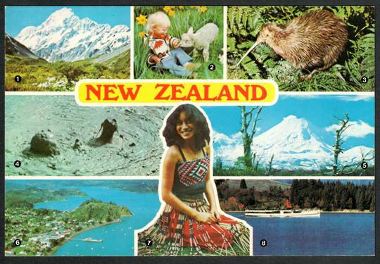 NEW ZEALAND Modern Coloured Postcard. Montage. - 449789 - Postcard