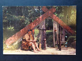 Modern Coloured Postcard by Gladys Goodall of Maori Carver Buried Village. - 450063 -