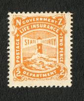 NEW ZEALAND 1913 Life Insurance  2d Orange-Yellow. Perf 14. - 4503 - UHM