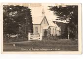 Real Photograph of the Church of England Whangarei. Damage at top. - 45049 - Postcard