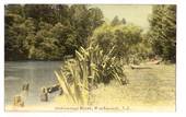Tinted Postcard by N S Seaward of Mahurangi River Warkworth. - 45064 - Postcard