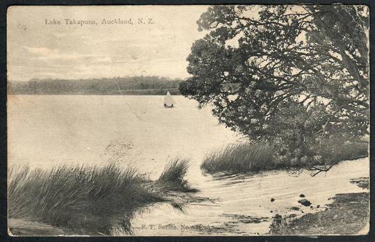 LAKE TAKAPUNA Postcard. Adhesion on the reverse but A class canels of OPIO (#6) and NIGHTCAPS (#4). - 45072 - Postcard