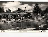 Real Photograph by Dawson of Warkworth. (Picnic spot beside the road bridge). - 45137 - Postcard