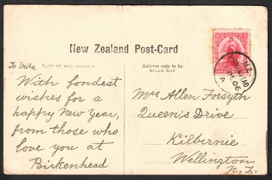 NEW ZEALAND Postmark Auckland BIRKENHEAD. A Class cancel on 1906 postcard of Albert Park. - 45157 - Postcard
