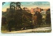 Coloured postcard of Western Park Auckland. Faults at top. - 45207 - Postcard