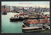 Coloured Postcard of (the Wharves) Auckland City. - 45250 - Postcard
