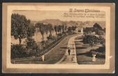 Sepia Postcard of Albert Park. Christmas Greetings. - 45299 - Postcard