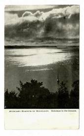 Early Undivided Postcard of Auckland Harbour by Moonlight. - 45481 - Postcard