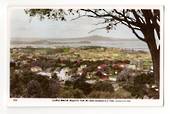 Tinted Postcard by  A B Hurst & Son. Looking towards Rangitoto from Mt Eden. (#45522). - 45523 - Postcard