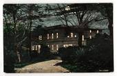 Coloured postcard of Government House Auckland at night. - 45538 - Postcard