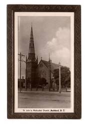 Real Photograph of St John's Methodist Church Auckland. - 45622 - Postcard
