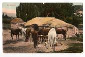 Coloured postcard of (horses at) Atiamuri. - 45706 - Postcard