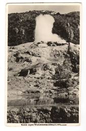 Real Photograph by A B Hurst & Son of Waikite Geyser Whakarewarewa.. - 45902 - Postcard