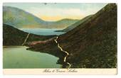 Coloured postcard of Blue and Green Lakes. - 45976 - Postcard