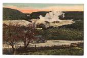 Coloured postcard of Tikitere Lake Rotorua. - 45989 - Postcard
