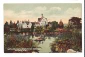 Coloured postcard of Bath House Buildings and Sanitorium Grounds Rotorua. - 46041 - Postcard