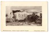 Real Photograph by Edith Preen of Kereru Geyser and the Torpedo Whakarewarewa. - 46054 - Postcard