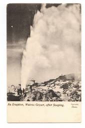 Early Undivided Postcard of An eruption Wairoa Geyser after soaping. - 46055 - Postcard