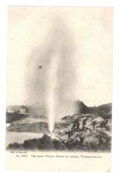 Early Undivided Postcard by Muir and Moodie of the great Wairoa Geyser in action. - 46060 - Postcard