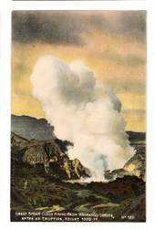 Coloured postcard of Great Steam Cloud rising from Waimangu Geyser after an eruption. - 46087 - Postcard