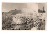 Real Photograph by N S Seaward of Pohutu Geyser. - 46103 - Postcard