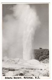 Real Photograph by N S Seaward of Pohutu Geyser. - 46142 - Postcard