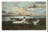 Coloured postcard of Ohinemutu and Rotorua Lake. - 46173 - Postcard