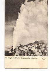 Postcard of Eruption Wairoa Geyser after soaping. - 46177 - Postcard