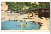 Coloured postcard by PPL of Hastings of Maoris at Whakarewarewa. Excellent photo. - 46272 - Postcard