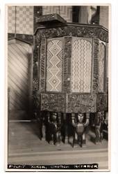 Real Photograph by N S Seaward of Pulpit Maori Church Rotorua. - 46281 - Postcard