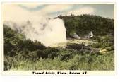 Tinted Postcard by N S Seaward of Thermal Activity Rotorua. - 46293 - Postcard