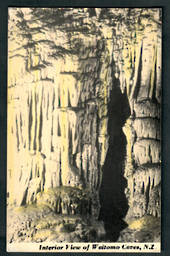 Tinted Postcard by N S Seaward of Interior View of Waitomo Caves. - 46461 - Postcard