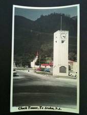 Tinted Postcard by N S Seaward of the Clock Tower Te Aroha. - 46598 - Postcard