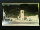 Tinted Postcard by N S Seaward of the Clock Tower Te Aroha. - 46599 - Postcard