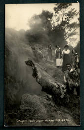 Real Photograph by Radcliffe of Dragons Mouth Geyser Wairakei. - 46663 - Postcard