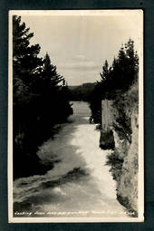 Real Photograph by N C Pratt. Looking doen Huka Falls from the Bridge. - 46708 - Postcard