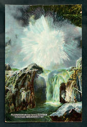 Coloured postcard of Ngamahanga Twins Geyser in actionWairaki. - 46717 - Postcard