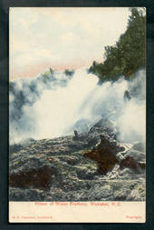 Coloured postcard of Prince of Wales Feathers Geyser Wairakei. - 46722 - Postcard