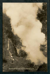 Real Photo by Radcliffe of the Great Wairaki Geyser. - 46762 - Postcard